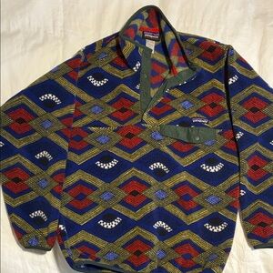 Men’s XS Patagonia Geometric Retro Synchilla Snap Pullover Sweater